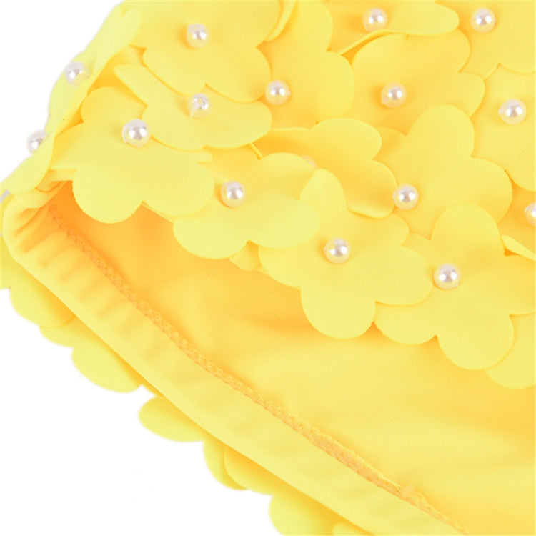 Cuffia da nuoto per donna con fiore tridimensionale fatto a mano con perla, Three-dimensional Flower(Yellow), Three-dimensional Flower(Red), Three-dimensional Flower(Purple), Three-dimensional Flower(Black), Three-dimensional Flower(Royal Blue)        ...