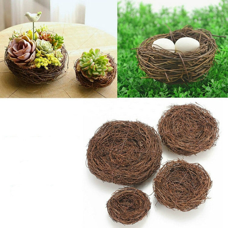 Nido in rattan Uccelli Artigianato per uccelli Nido di pollo Puntelli per scena nido di uccello fatti a mano fai-da-te, 8cm, 10cm, 12cm, 15cm
