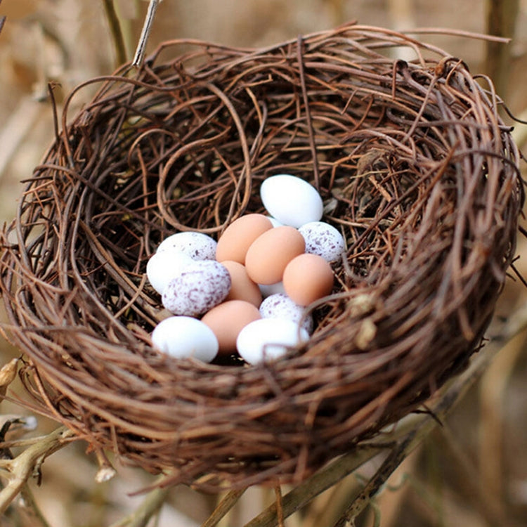 Nido in rattan Uccelli Artigianato per uccelli Nido di pollo Puntelli per scena nido di uccello fatti a mano fai-da-te, 8cm, 10cm, 12cm, 15cm