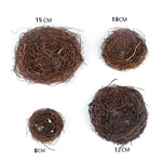 Nido in rattan Uccelli Artigianato per uccelli Nido di pollo Puntelli per scena nido di uccello fatti a mano fai-da-te, 8cm, 10cm, 12cm, 15cm