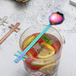Cucchiaio per miscelazione caffè in acciaio inossidabile Cucchiaio creativo a forma di strumento musicale, Guitar Silver, Octagonal Silver, Lute Silver, Yueqin Silver, Guitar Titanium Gold, Octagonal Titanium Gold, Lute Titanium Gold, Yueqin Titanium G...