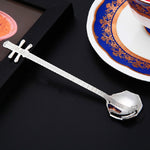Cucchiaio per miscelazione caffè in acciaio inossidabile Cucchiaio creativo a forma di strumento musicale, Guitar Silver, Octagonal Silver, Lute Silver, Yueqin Silver, Guitar Titanium Gold, Octagonal Titanium Gold, Lute Titanium Gold, Yueqin Titanium G...