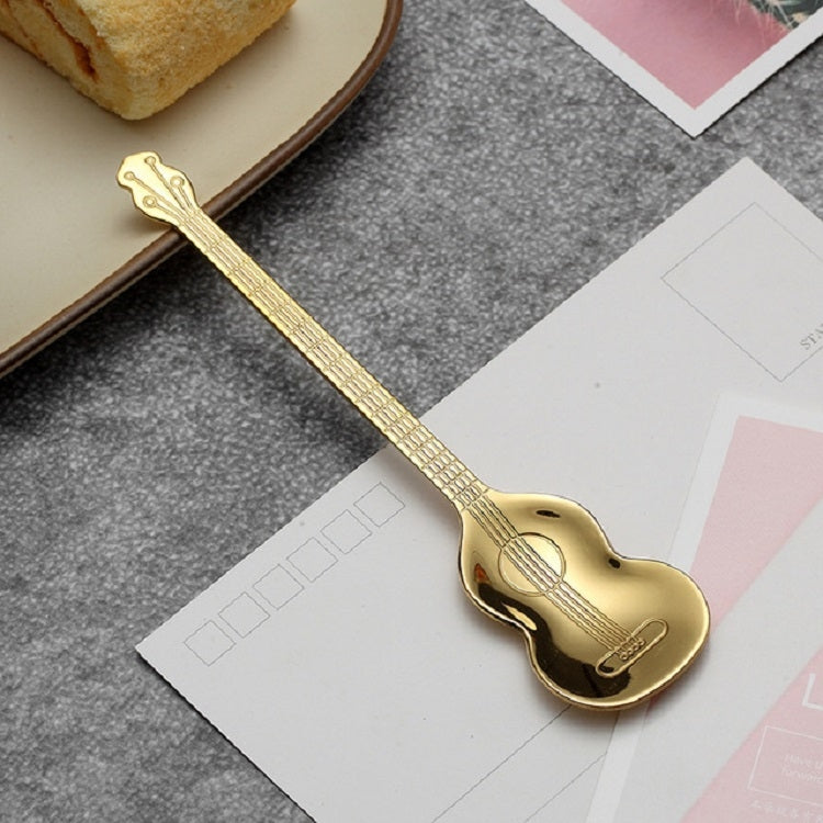 Cucchiaio per miscelazione caffè in acciaio inossidabile Cucchiaio creativo a forma di strumento musicale, Guitar Silver, Octagonal Silver, Lute Silver, Yueqin Silver, Guitar Titanium Gold, Octagonal Titanium Gold, Lute Titanium Gold, Yueqin Titanium G...