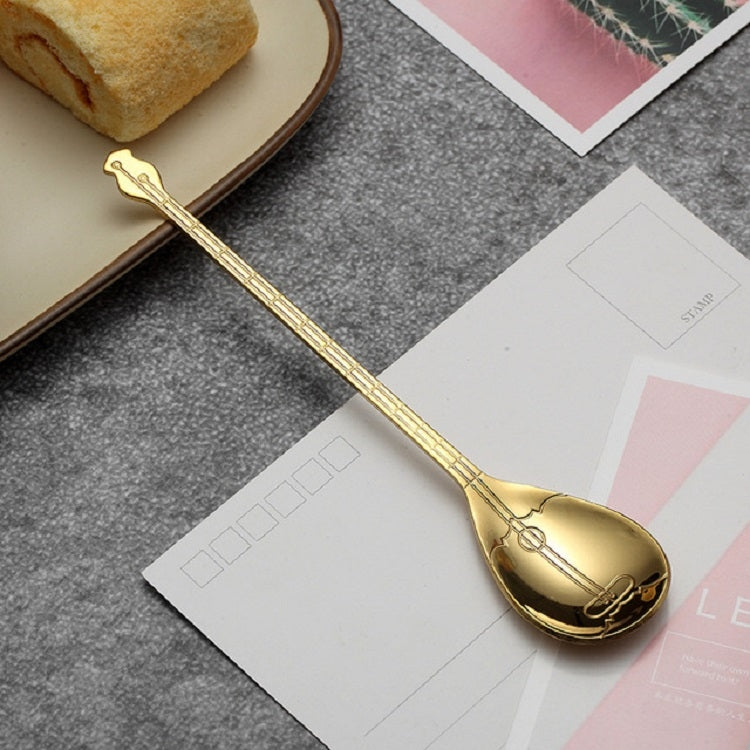Cucchiaio per miscelazione caffè in acciaio inossidabile Cucchiaio creativo a forma di strumento musicale, Guitar Silver, Octagonal Silver, Lute Silver, Yueqin Silver, Guitar Titanium Gold, Octagonal Titanium Gold, Lute Titanium Gold, Yueqin Titanium G...