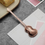 Cucchiaio per miscelazione caffè in acciaio inossidabile Cucchiaio creativo a forma di strumento musicale, Guitar Silver, Octagonal Silver, Lute Silver, Yueqin Silver, Guitar Titanium Gold, Octagonal Titanium Gold, Lute Titanium Gold, Yueqin Titanium G...