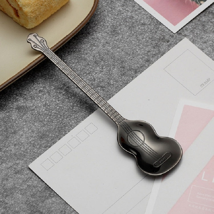 Cucchiaio per miscelazione caffè in acciaio inossidabile Cucchiaio creativo a forma di strumento musicale, Guitar Silver, Octagonal Silver, Lute Silver, Yueqin Silver, Guitar Titanium Gold, Octagonal Titanium Gold, Lute Titanium Gold, Yueqin Titanium G...