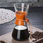 Caffettiera in vetro resistente al calore, comoda pentola fatta a mano, 600ml Coffee Pot, 600ml Coffee Pot with Strainer