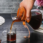 Caffettiera in vetro resistente al calore, comoda pentola fatta a mano, 600ml Coffee Pot, 600ml Coffee Pot with Strainer