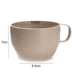 Tazze da colazione per tè e latte in paglia di grano