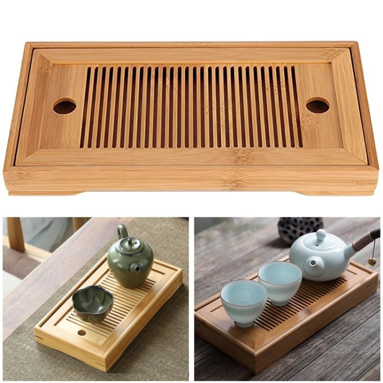 2 vassoi da tè in bambù, accessori per tè Kung Fu, tavolo da tè con scolapiatti, Bamboo Tea Trays