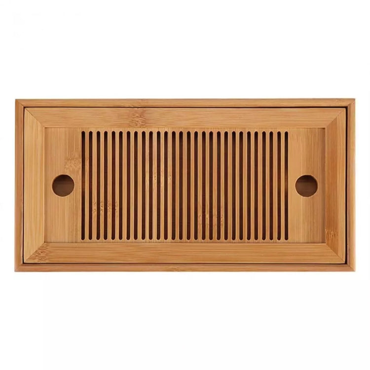 2 vassoi da tè in bambù, accessori per tè Kung Fu, tavolo da tè con scolapiatti, Bamboo Tea Trays