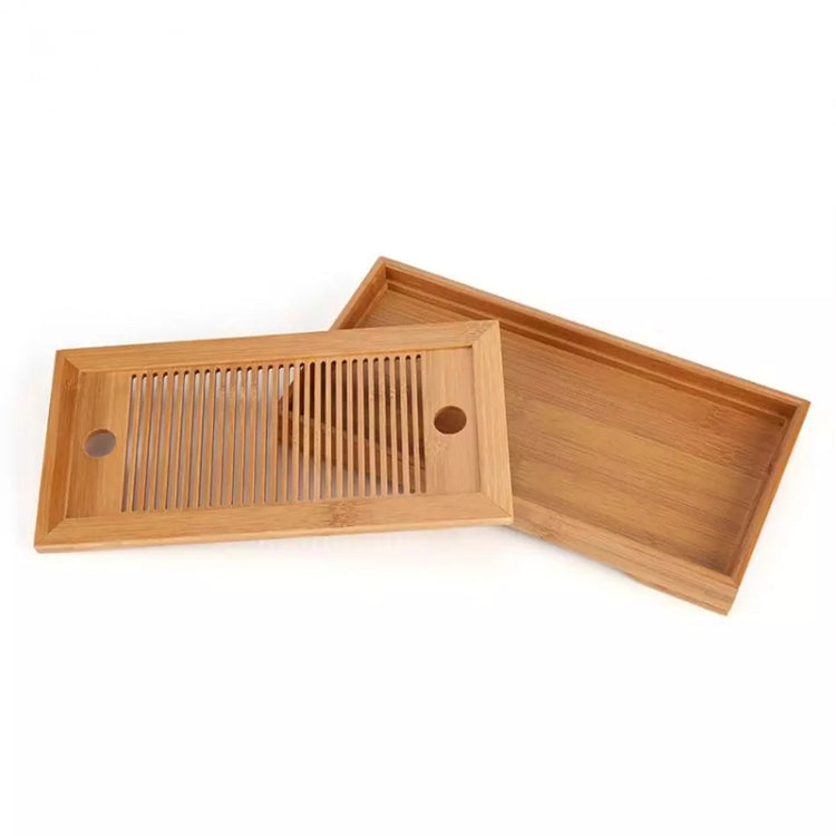 2 vassoi da tè in bambù, accessori per tè Kung Fu, tavolo da tè con scolapiatti, Bamboo Tea Trays