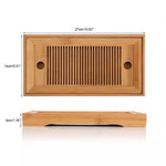 2 vassoi da tè in bambù, accessori per tè Kung Fu, tavolo da tè con scolapiatti, Bamboo Tea Trays