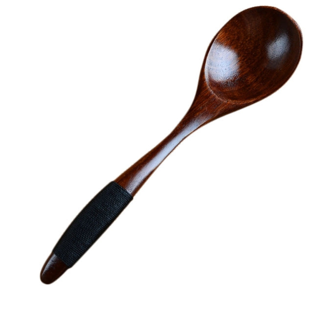 10 cucchiai ecologici in legno, posate da cucina, cucchiai per mescolare caffè, utensili da cucina, caffè, tè, cucchiai, Coffee Spoon(Brown), Coffee Spoon(Black), Coffee Spoon(Light Brown)