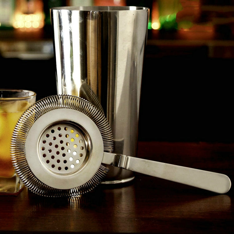 2 filtri per cocktail con trappola per ghiaccio in acciaio inossidabile per barista, Stainless Steel, Rose Gold, Gold, Black