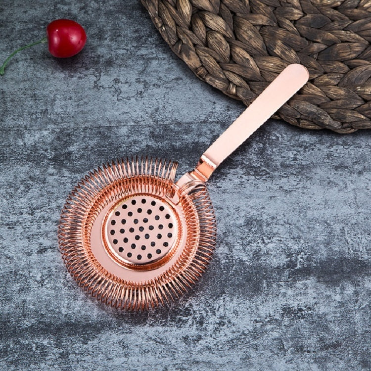 2 filtri per cocktail con trappola per ghiaccio in acciaio inossidabile per barista, Stainless Steel, Rose Gold, Gold, Black