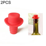 2 pezzi di gel di silice cappello a cilindro tappi per vino fresco ampolla tappo per vino rosso, 2 PCS Hat Shape(Brown), 2 PCS Hat Shape(Black), 2 PCS Hat Shape(Red Wine), 2 PCS Hat Shape(Yellow), 2 PCS Hat Shape(Rose Red), 2 PCS Hat Shape(Red)