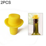 2 pezzi di gel di silice cappello a cilindro tappi per vino fresco ampolla tappo per vino rosso, 2 PCS Hat Shape(Brown), 2 PCS Hat Shape(Black), 2 PCS Hat Shape(Red Wine), 2 PCS Hat Shape(Yellow), 2 PCS Hat Shape(Rose Red), 2 PCS Hat Shape(Red)
