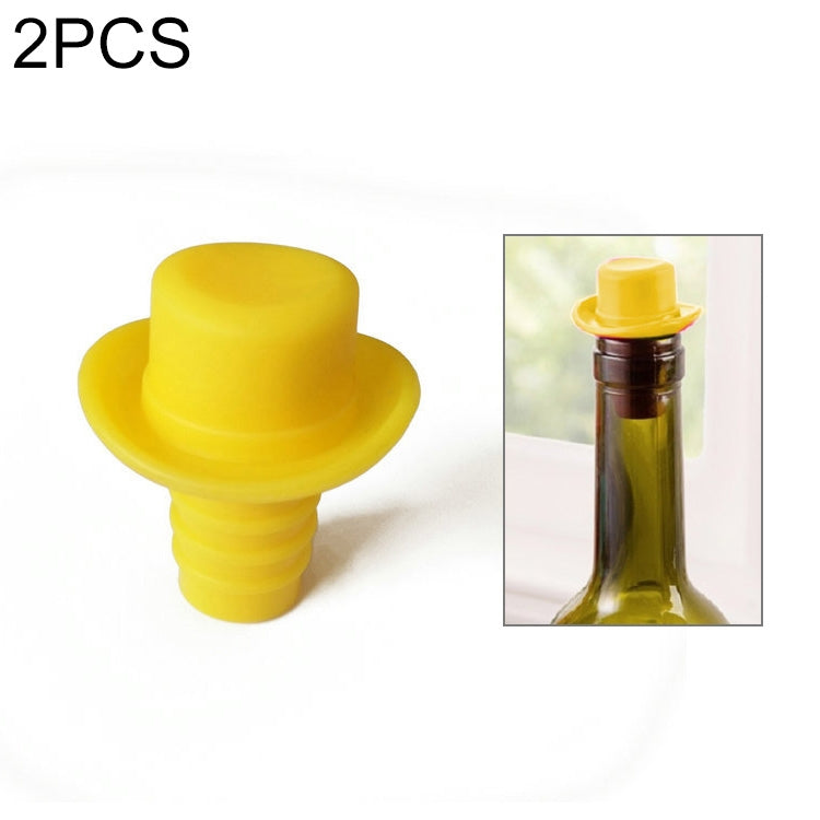 2 pezzi di gel di silice cappello a cilindro tappi per vino fresco ampolla tappo per vino rosso, 2 PCS Hat Shape(Brown), 2 PCS Hat Shape(Black), 2 PCS Hat Shape(Red Wine), 2 PCS Hat Shape(Yellow), 2 PCS Hat Shape(Rose Red), 2 PCS Hat Shape(Red)