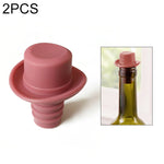 2 pezzi di gel di silice cappello a cilindro tappi per vino fresco ampolla tappo per vino rosso, 2 PCS Hat Shape(Brown), 2 PCS Hat Shape(Black), 2 PCS Hat Shape(Red Wine), 2 PCS Hat Shape(Yellow), 2 PCS Hat Shape(Rose Red), 2 PCS Hat Shape(Red)