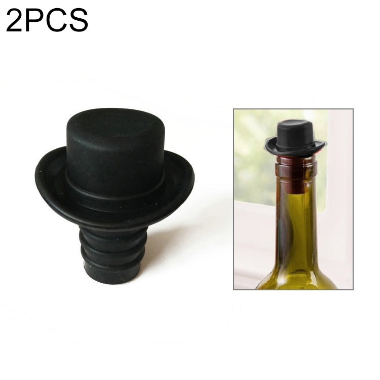 2 pezzi di gel di silice cappello a cilindro tappi per vino fresco ampolla tappo per vino rosso, 2 PCS Hat Shape(Brown), 2 PCS Hat Shape(Black), 2 PCS Hat Shape(Red Wine), 2 PCS Hat Shape(Yellow), 2 PCS Hat Shape(Rose Red), 2 PCS Hat Shape(Red)