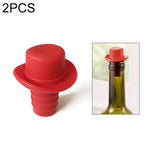 2 pezzi di gel di silice cappello a cilindro tappi per vino fresco ampolla tappo per vino rosso, 2 PCS Hat Shape(Brown), 2 PCS Hat Shape(Black), 2 PCS Hat Shape(Red Wine), 2 PCS Hat Shape(Yellow), 2 PCS Hat Shape(Rose Red), 2 PCS Hat Shape(Red)
