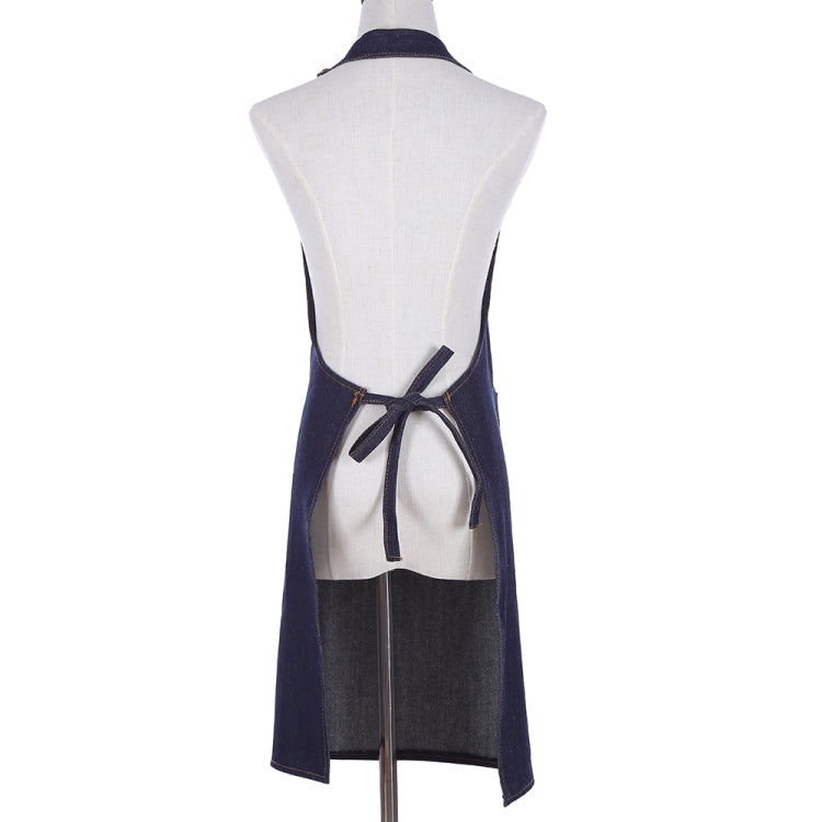Grembiule in denim regolabile con cavezza