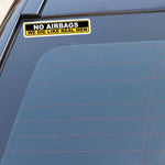 10 PCS YJZT 2X Adesivo per auto Avvertenza NO AIRBAG MORIAMO COME UOMINI VERI Decalcomania in PVC, 15 cm x 3 cm
