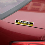 10 PCS YJZT 2X Adesivo per auto Avvertenza NO AIRBAG MORIAMO COME UOMINI VERI Decalcomania in PVC, 15 cm x 3 cm