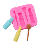 2 pezzi rossetto matita per sopracciglia strumento per il trucco forma stampo in silicone per torta fondente stampo per cioccolato stampo in argilla, Eyebrow Pencil  Shape