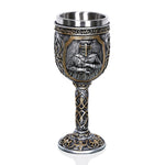 Boccale di birra da caffè con teschio vichingo 3D Boccale con teschio Birra Vino Bevanda Regalo Tazza decorativa da cavaliere in acciaio inossidabile per uomo, Goblet, Mug
