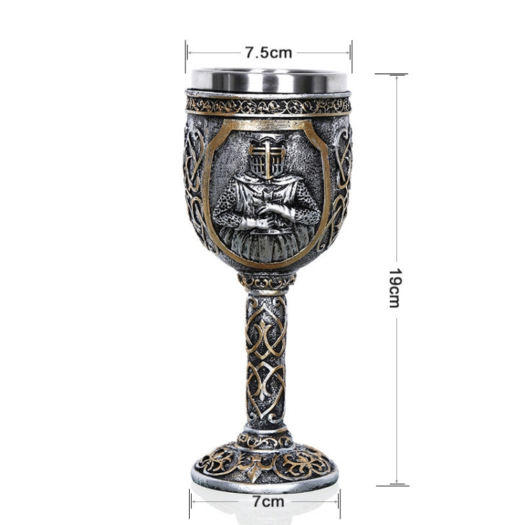Boccale di birra da caffè con teschio vichingo 3D Boccale con teschio Birra Vino Bevanda Regalo Tazza decorativa da cavaliere in acciaio inossidabile per uomo, Goblet, Mug