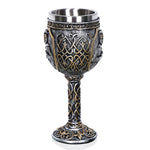 Boccale di birra da caffè con teschio vichingo 3D Boccale con teschio Birra Vino Bevanda Regalo Tazza decorativa da cavaliere in acciaio inossidabile per uomo, Goblet, Mug