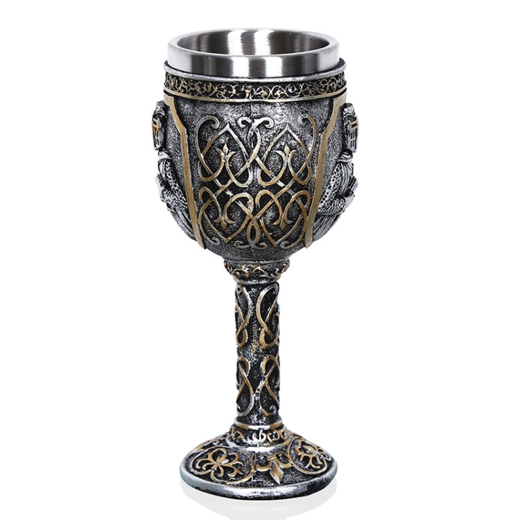 Boccale di birra da caffè con teschio vichingo 3D Boccale con teschio Birra Vino Bevanda Regalo Tazza decorativa da cavaliere in acciaio inossidabile per uomo, Goblet, Mug