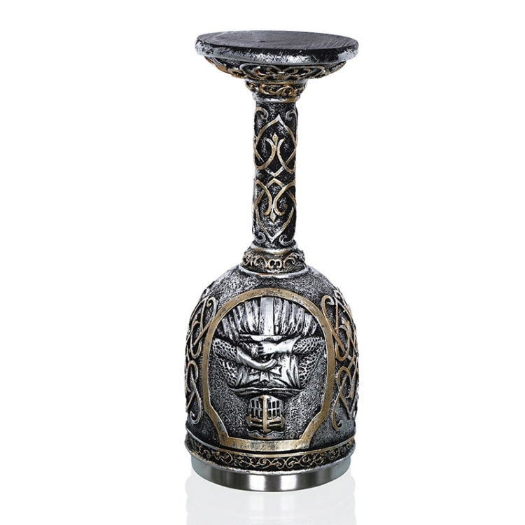 Boccale di birra da caffè con teschio vichingo 3D Boccale con teschio Birra Vino Bevanda Regalo Tazza decorativa da cavaliere in acciaio inossidabile per uomo, Goblet, Mug
