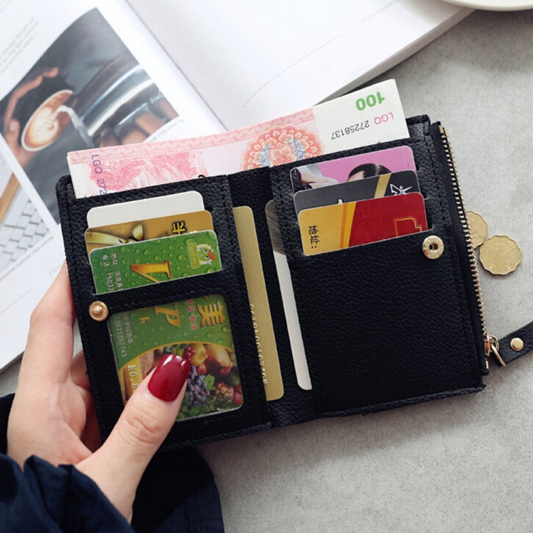 Porta carte portamonete con ricamo ciliegia in pelle PU
