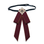 Accessori di abbigliamento spilla con fiocco in stoffa con fiocco di perle unisex, Tie Belts Version, Pin Buckle Version