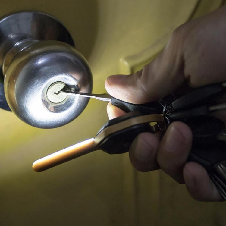 Mini portachiavi tascabile con luce bianca a LED per portachiavi con torcia per esterni