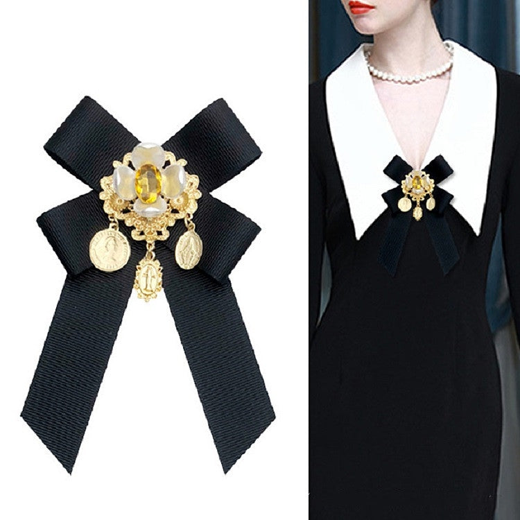 Accessori di abbigliamento spilla per camicia con fiocco e fiocco di diamanti vintage da donna, Tie Belts Version, Pin Buckle Version