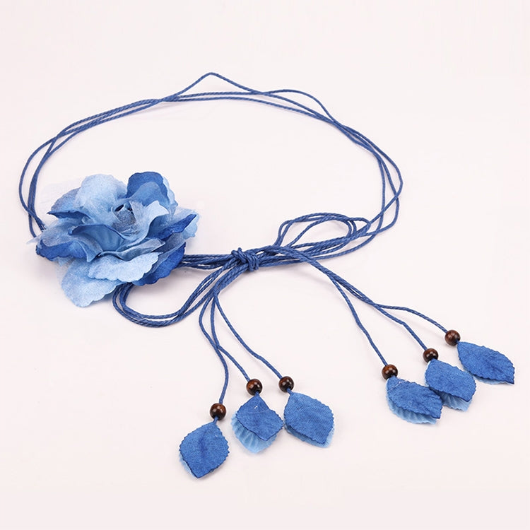 Cintura decorativa con nappa floreale lunga e sottile da donna