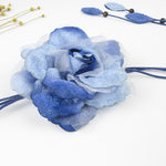 Cintura decorativa con nappa floreale lunga e sottile da donna