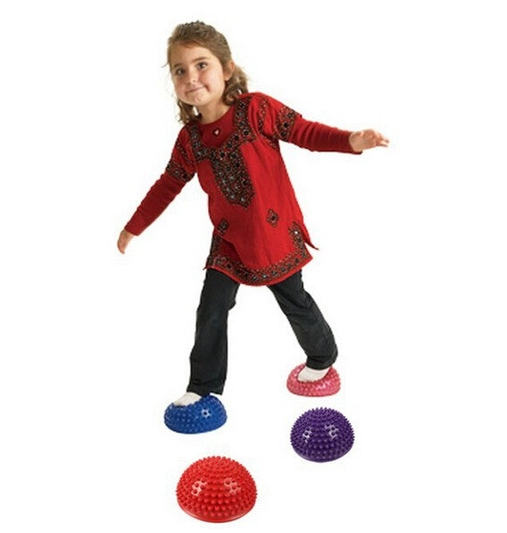 Pietre miliari dell'equilibrio dell'emisfero Palla da massaggio appuntita Durian Integrazione sensoriale Giochi all'aperto per interni Giocattoli per bambini, Yellow, Purple, Rose Red, Red, Blue, Green