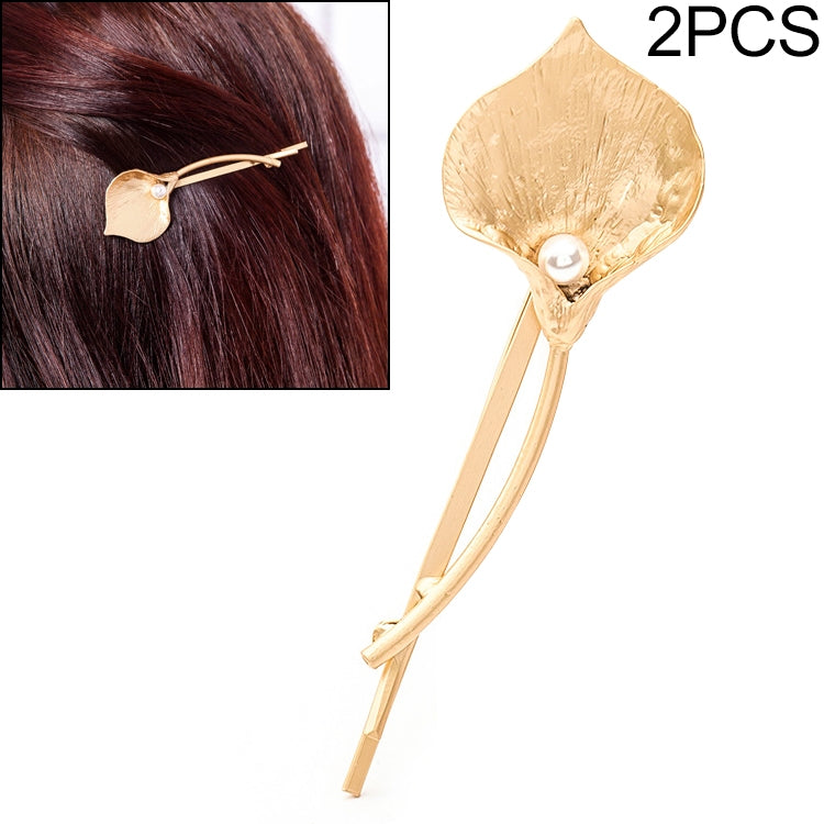 2 pezzi di gioielli per capelli da sposa alla moda, fermagli per fiori, forcine per capelli con foglie in metallo massiccio