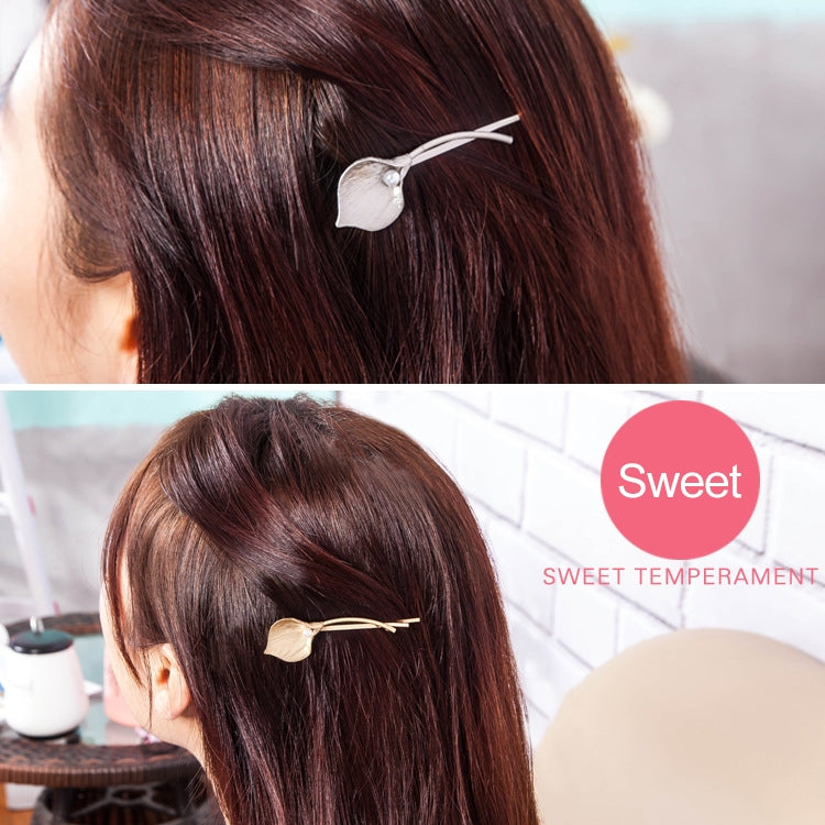 2 pezzi di gioielli per capelli da sposa alla moda, fermagli per fiori, forcine per capelli con foglie in metallo massiccio