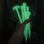 10 Pz/set Luminoso Tenda Da Campeggio A Baldacchino A Terra Vite Pioli Corno Chiodi Tenda Arrampicata All'aperto Chiodi di Plastica Tenda Accessori