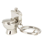 Portachiavi classico 3D Mini WC Portachiavi Catena Bagno Simpatico gingillo regalo creativo Decorazione per lo styling dell'auto, Mini Silver Toilet Shape