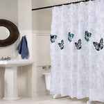 Tende da bagno lavabili per doccia in poliestere impermeabile a farfalla, 80x180cm, 120x180cm, 150x180cm, 180x180cm, 200x180cm, 220x180cm, 240x180cm