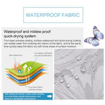 Tende da bagno lavabili per doccia in poliestere impermeabile a farfalla, 80x180cm, 120x180cm, 150x180cm, 180x180cm, 200x180cm, 220x180cm, 240x180cm