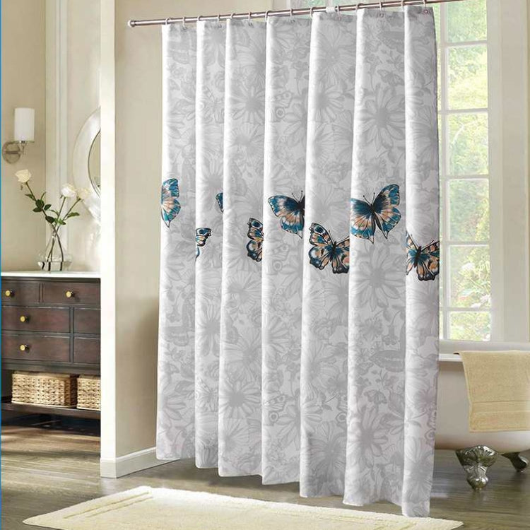 Tende da bagno lavabili per doccia in poliestere impermeabile a farfalla, 80x180cm, 120x180cm, 150x180cm, 180x180cm, 200x180cm, 220x180cm, 240x180cm