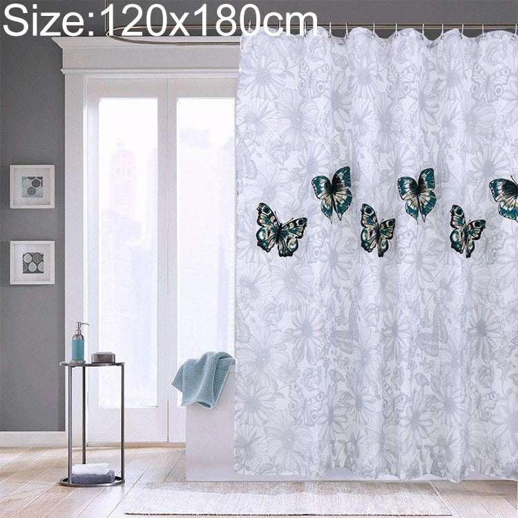 Tende da bagno lavabili per doccia in poliestere impermeabile a farfalla, 80x180cm, 120x180cm, 150x180cm, 180x180cm, 200x180cm, 220x180cm, 240x180cm